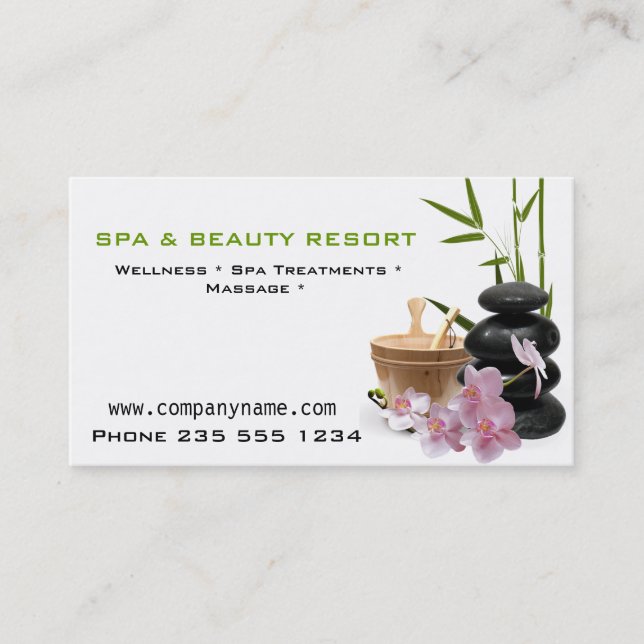 SPA & Beauty Resort  Business Cards (Front)