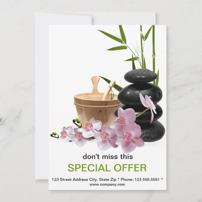 SPA & Beauty Resort Flyer Custom Announcements (Front)