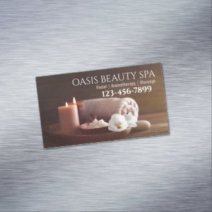 SPA Beauty Salon Massage Therapy Aromatherapy Magnetic Business Card