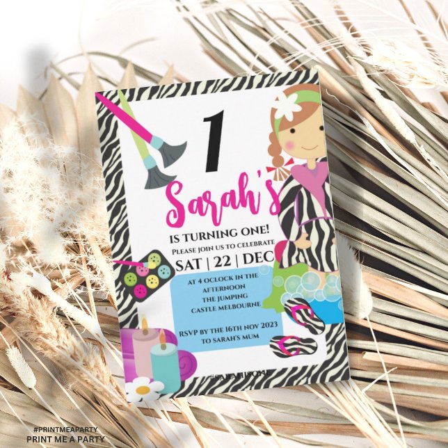 Spa Birthday or Girl Sleepover Party  Invitation (Creator Uploaded)