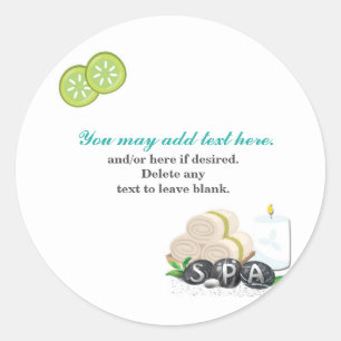 SPA birthday party beauty favour sticker