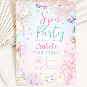 Spa Birthday Party Invitation