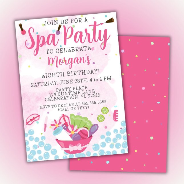 Spa Birthday Party Invitation (Creator Uploaded)