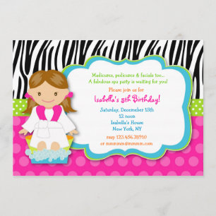 Spa Birthday Party Invitations