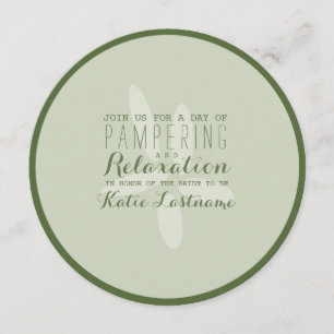 Spa Bridal Shower Cucumber Slice Invitation