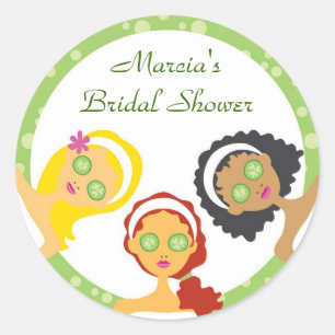 Spa Bridal Shower Favour Sticker