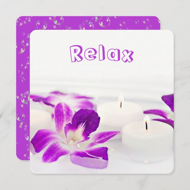 Spa Bridal Shower Invitation (Front/Back)