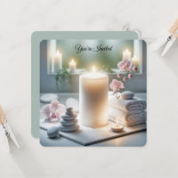 Spa Bridal Shower With Orchids and Candles