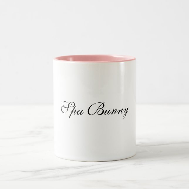 Spa Bunny Two-Tone Coffee Mug (Center)