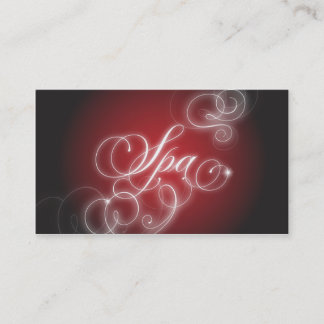 Spa Business Card Elegant Flourish Glow