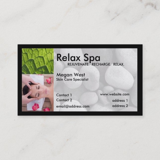 Spa business card - two sided (Front)
