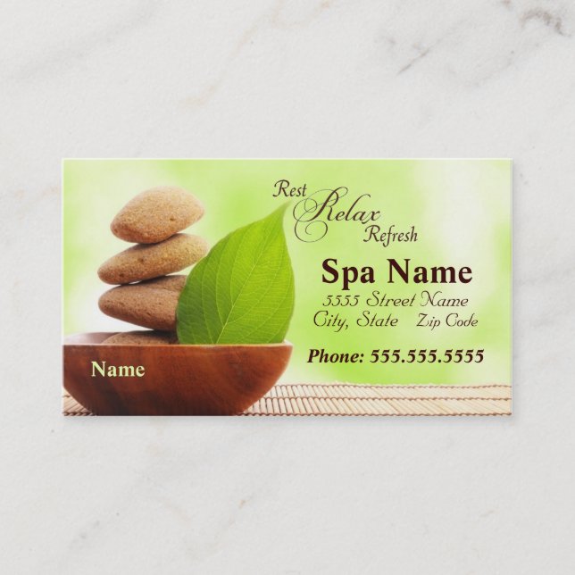 Spa Business Cards (Front)