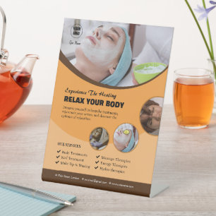Spa Centre Custom Pedestal Sign