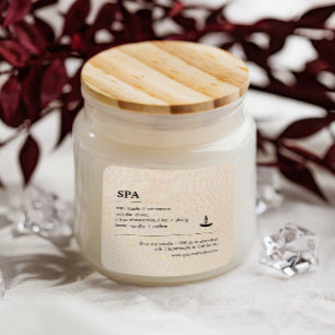 Spa Cream off-white Ingredients Product Label
