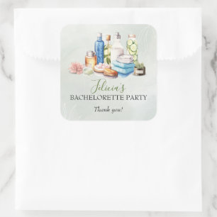 Spa Day Bachelorette Party Square Sticker
