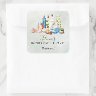 Spa Day Bachelorette Party Square Sticker