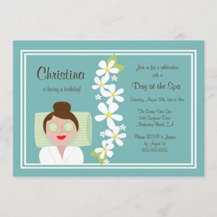 Spa Day Birthday Party Invitation
