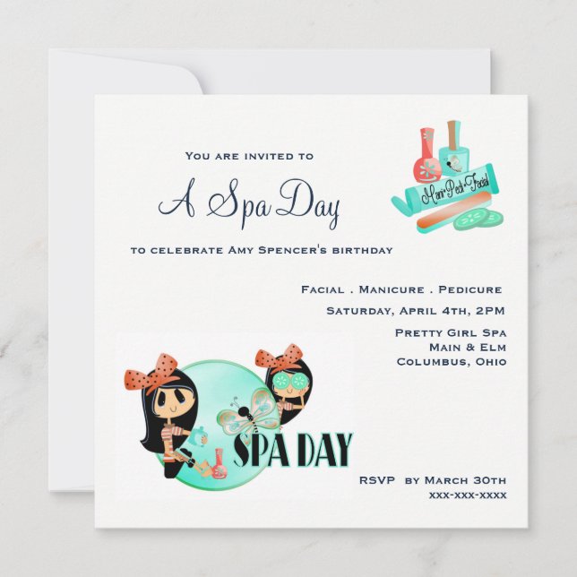 Spa Day Invitation (Front)