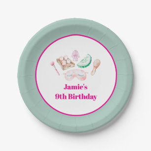 Spa Day Kid's Party Paper Plate