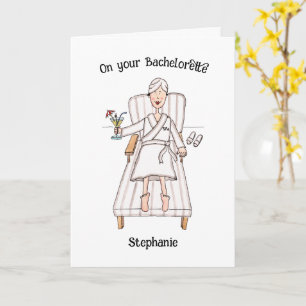Spa Day Lady On your Bachelorette Card