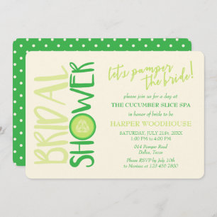 Spa Day   Let's Pamper the Bride   Bridal Shower Invitation