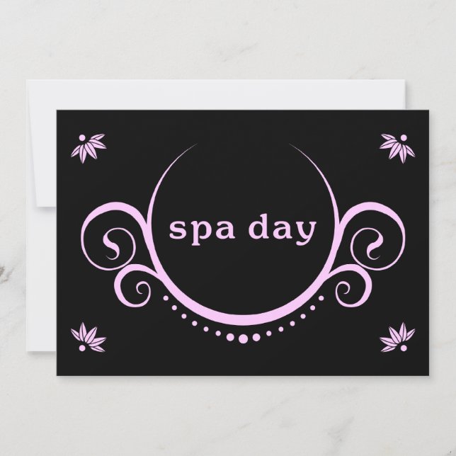spa day party invitation (Front)