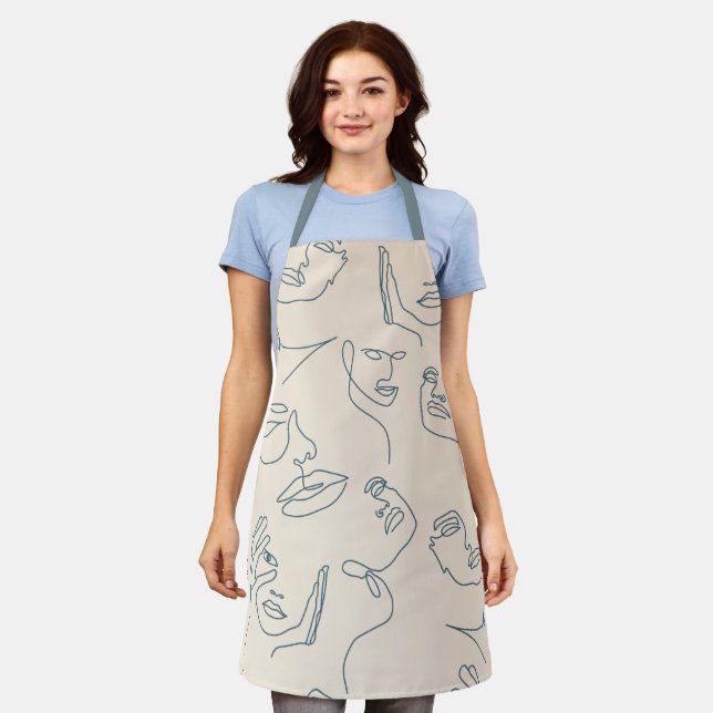 Spa Face Pattern Apron (Worn)