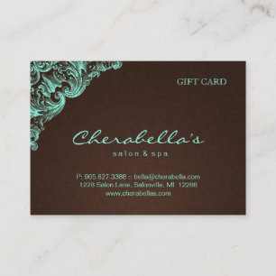 Spa Gift Card Spa Linen Brown Mint