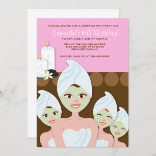 Spa Girls Birthday Invitation, Any age Invitation