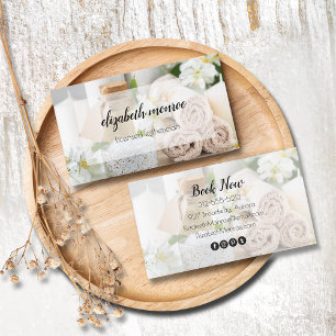 Spa Handwritten Script Calligraphy Business Card