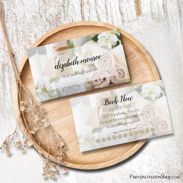 Spa Handwritten Script Calligraphy Loyalty  Business Card (Creator Uploaded)