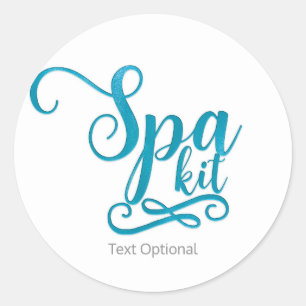SPA KIT Teal Personalised Custom Gift Basket Classic Round Sticker