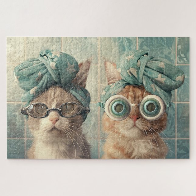 Spa Kittens Jigsaw Puzzle (Horizontal)