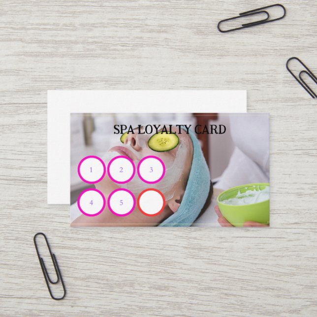 SPA LOYALTY CARD (Front/Back In Situ)