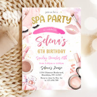 Spa Makeup Birthday Party Pink Glitz & Glam Party