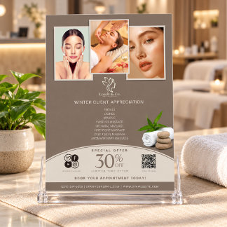 Spa Marketing Flyer | Taupe Client Appreciation