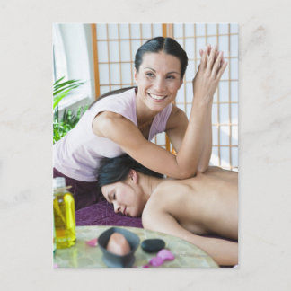 Spa massage 2 postcard