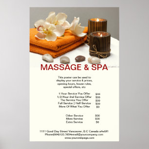 Spa Massage Beauty Salon Candle Poster