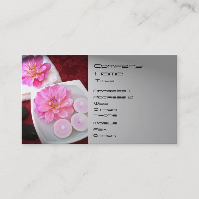 SPA, massage Business Card (Front)