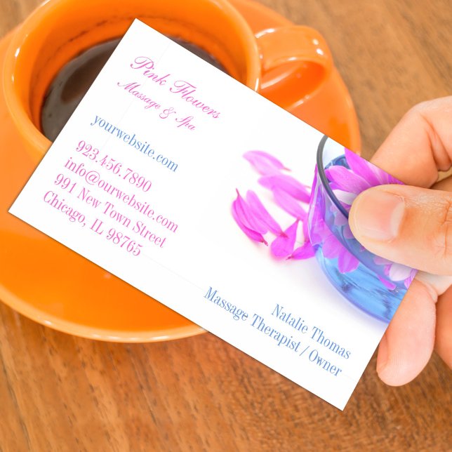 Spa Massage Flowers Business Card (Creator Uploaded)