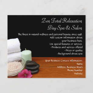 Spa/Massage/Pedicure Salon Scene Black/Colour Flyer