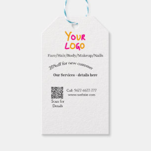 Spa massage salon discount offer services contact gift tags