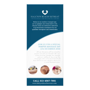 Spa massage wellness promotional marketing rack card