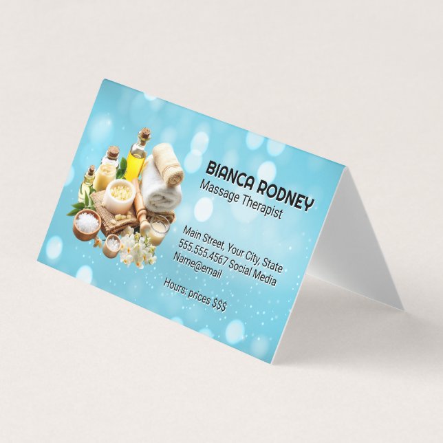 Spa Oils and Bath Salts | Boke Business Card (Front)