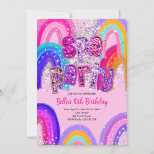 Spa Party Birthday Invitation