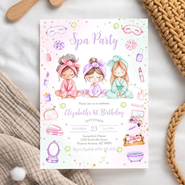 Spa Party Birthday Invitation (Creator Uploaded)