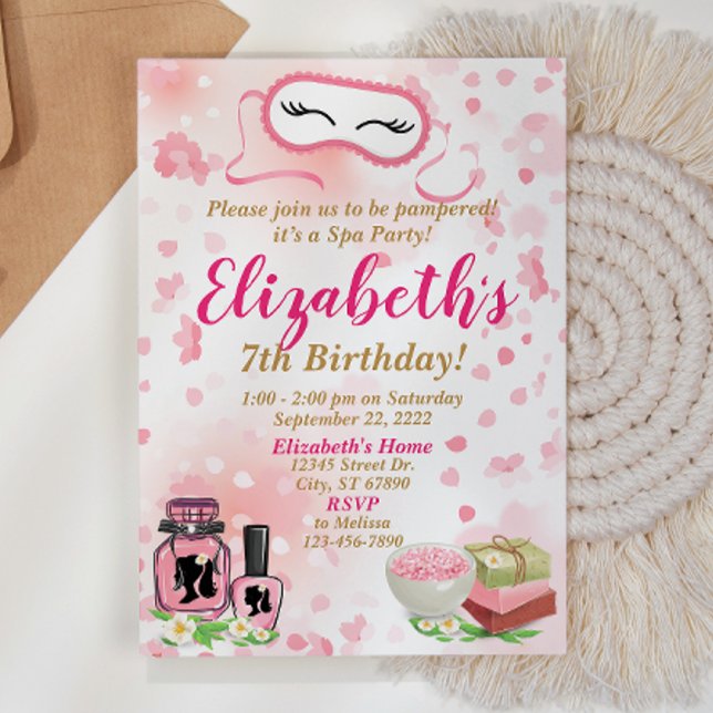Spa Party Birthday Invitation (Creator Uploaded)