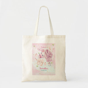 Spa Party Birthday, Sleepover, Slumber Party Tote Bag