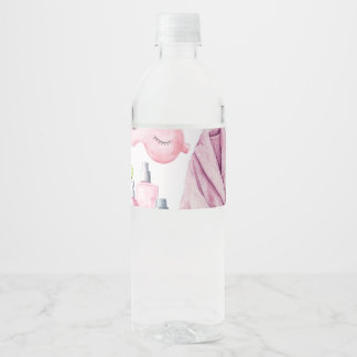 Spa Party Birthday, Sleepover, Slumber Party Water Bottle Label
