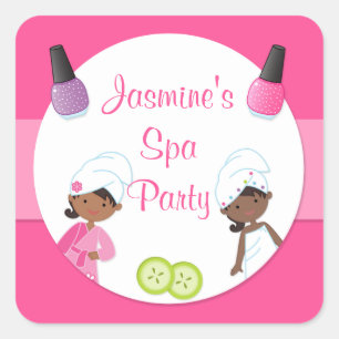 Spa Party Favour Sticker